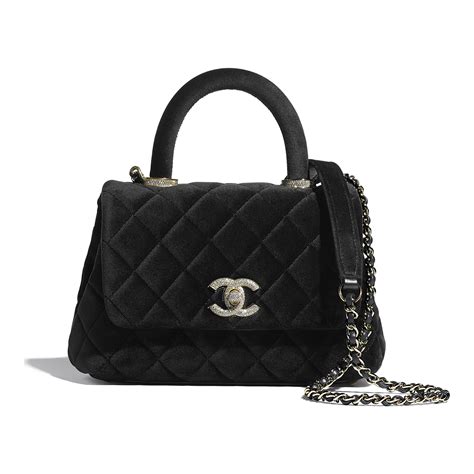 borsa con scritta chanel velluto nero|Borse Chanel in Velluto Nero .